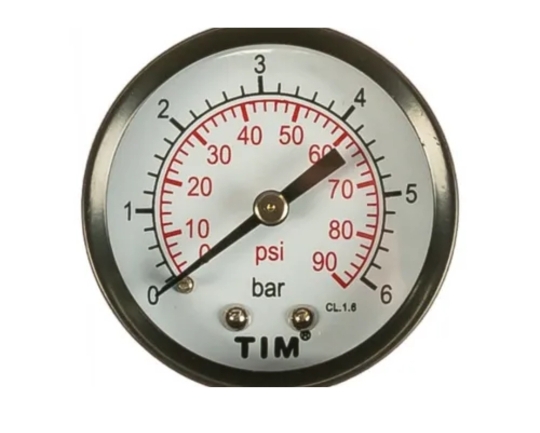 Манометр  6 бар аксиальн. 1/4" НР ТИМ (50)